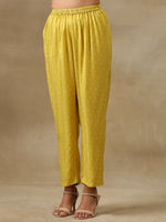 Thumbnail for trueBrowns Lime Green Bandhani Printed Silk Drop Shoulder Co-Ord Set - Distacart