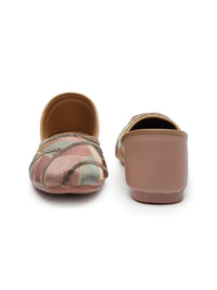 Thumbnail for Anouk Women Woven Design Mojaris Flats