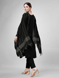 Thumbnail for Black Women's Kurta Pant Dupatta Set - Hiral Fashion