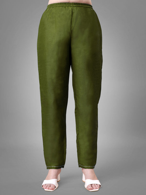 Green Women's Kurta Pant Dupatta Set - Hiral Fashion