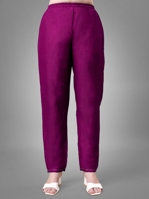 Purple Women's Kurta Pant Dupatta Set - Hiral Fashion