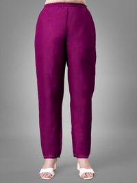 Thumbnail for Purple Women's Kurta Pant Dupatta Set - Hiral Fashion