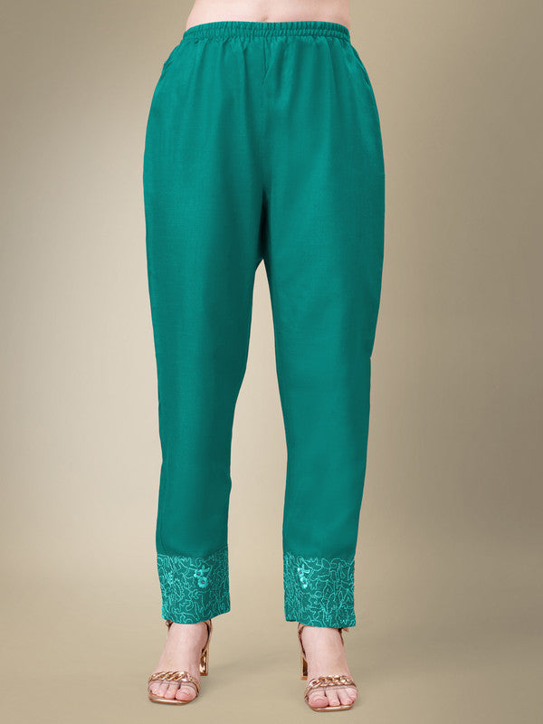 Green Women's Kurta Pant Dupatta Set - Hiral Fashion