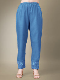 Thumbnail for Blue Women's Kurta Pant Dupatta Set - Hiral Fashion
