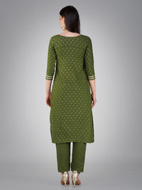 Thumbnail for Green Women's Kurta Pant Dupatta Set - Hiral Fashion