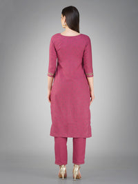 Thumbnail for Purple Women's Kurta Pant Dupatta Set - Hiral Fashion