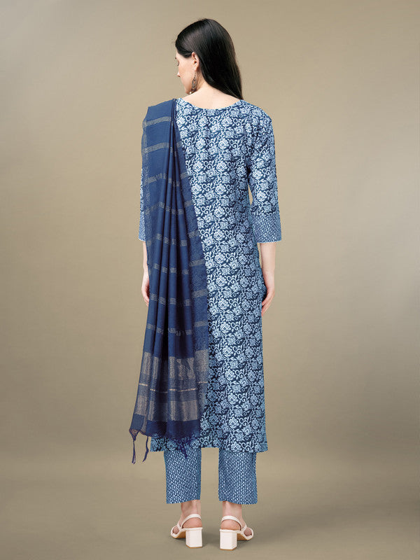 Blue Women's Kurta Pant Dupatta Set - Hiral Fashion