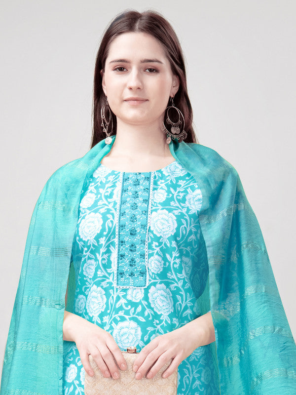 Blue Women's Kurta Pant Dupatta Set - Hiral Fashion