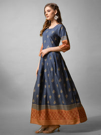 Thumbnail for Blue Rayon Anarkali Kurta - Hiral Fashion