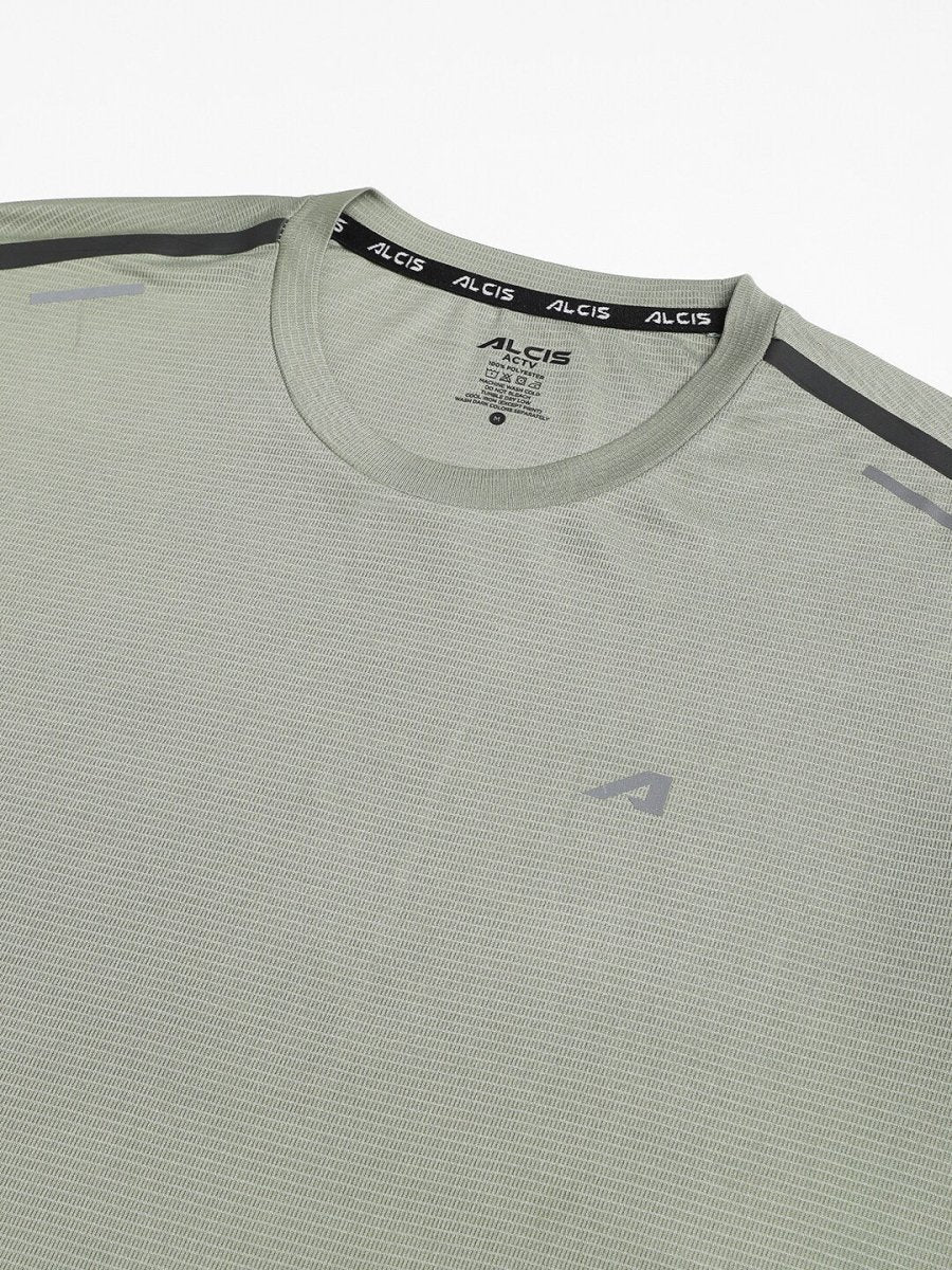 Alcis Men Drytech+ Anti-Static Slim-Fit Round Neck Running T-Shirt - Distacart