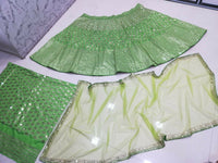 Thumbnail for Aastha Fashion Women's Green Banglori Silk Sequence With Thread And Jari Embroidery Work Lehenga Choli
