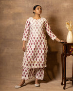 Thumbnail for Gharana India Cotton Coord Floral Printed Kurta With Palazzo Set