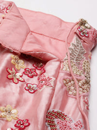 Thumbnail for House of Panchhi Pink Organza Sequins And Zarkan Embroidery Lehenga Choli & Dupatta - Distacart