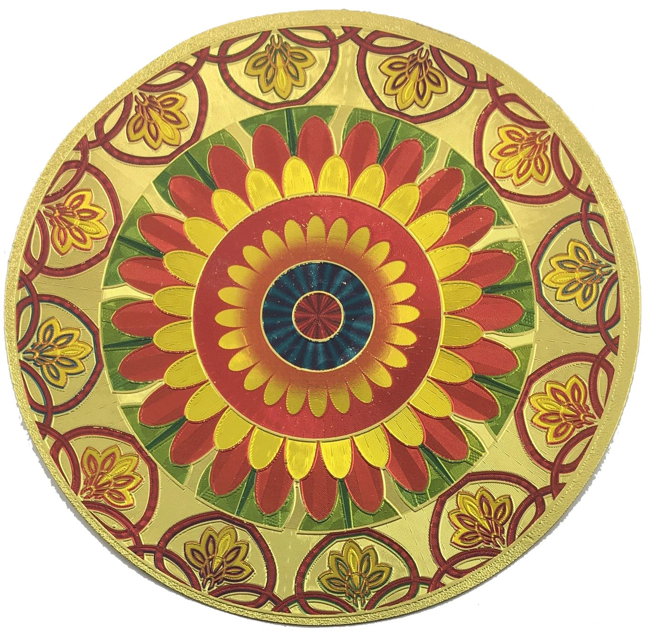 Stickerbazaar Micro Golden Embossing Rangoli Stickers