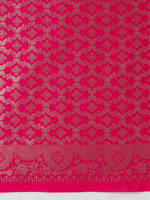 Thumbnail for Monjolika Fashion Light Pink Banarasi Silk Blend SareeWith Zari Woven Rich Brocade Design - Distacart