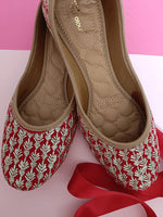 Thumbnail for Desi Colour Women Indian Ethnic Footwear-Ruby by DC - Distacart