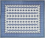 Thumbnail for Blue Ethnic Motifs Cotton 220 TC Bedsheet With 2 Zipper Pillow Covers - King Size by House of Ree - Distacart