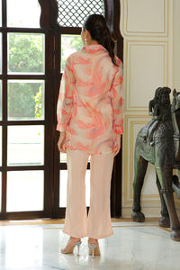 Thumbnail for Vaasva Women Marble Print Embroidered Shirt With Solid Pants.