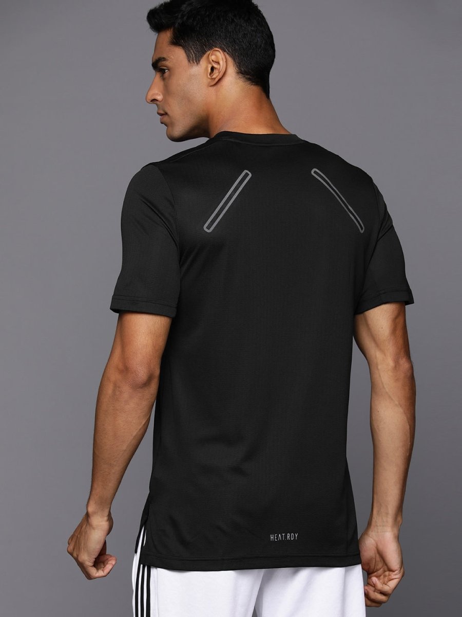 Adidas Brand Logo Printed Detail Slim Fit HIIT ELV Training T-shirt - Distacart