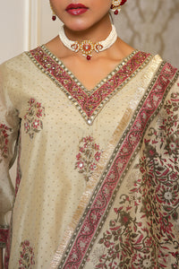 Thumbnail for Vaasva Women Green Chanderi Block Printed Embroidered Kurta Set With Solid Pants & Dupatta