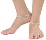 Thumbnail for AanyaCentric Silver Plated Traditional Anklets Payal - Classic and Stylish for Women and Girls - Distacart
