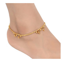 Thumbnail for AanyaCentric Gold Plated Traditional Anklets Payal - Classic and Stylish for Women and Girls - Distacart