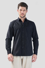 Thumbnail for Xkind Black Embroidery Full Sleeve Slim Fit Shirt