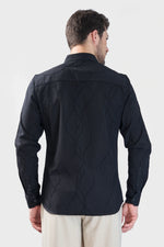 Thumbnail for Xkind Black Embroidery Full Sleeve Slim Fit Shirt