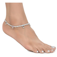 Thumbnail for AanyaCentric Silver Plated Traditional Anklets Payal - Classic and Stylish for Women and Girls - Distacart