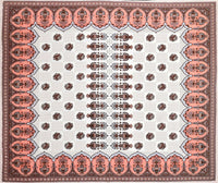 Thumbnail for Brown White Floral Design Cotton 300TC Super King Bedsheet With 2 Zipper Pillow Covers - King Size by House of Ree
