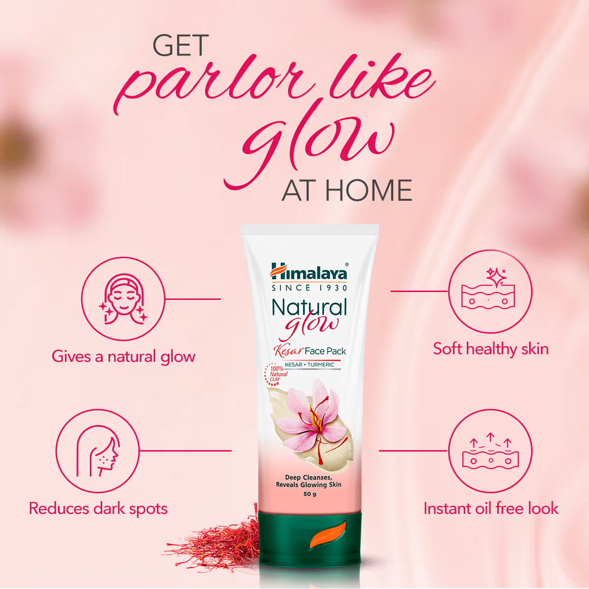 Himalaya Herbals Natural Glow Kesar Face Pack - Distacart