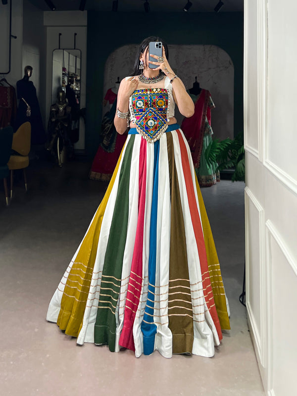 Lorenvalley Pure Rayon Gota Patti Lace Touch Up Lehenga Choli