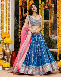 Thumbnail for Lehenga Mart Glamorous Designer Lehenga Choli for Bridal and Bridesmaids Wedding Wear Choli