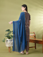 Thumbnail for Myshka Women's Cotton Printed Kurta Set With Dupatta - Distacart