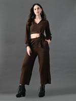 Thumbnail for Myshka Women's Coffe Co-Ord Set - Distacart