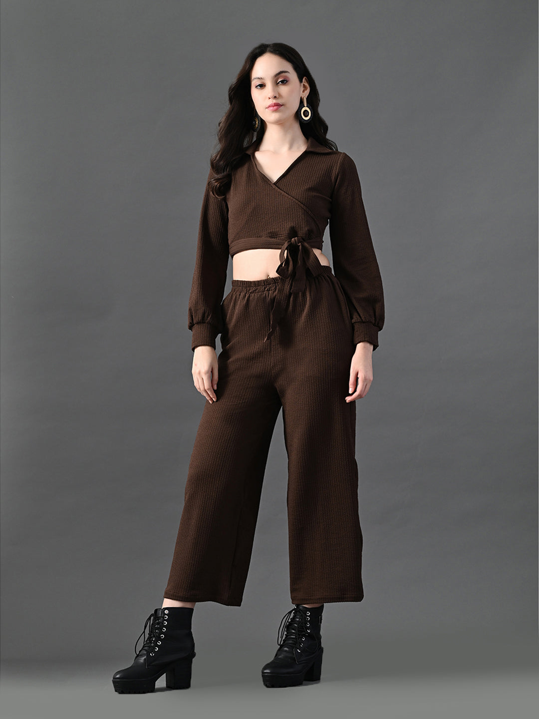 Myshka Women's Coffe Co-Ord Set - Distacart