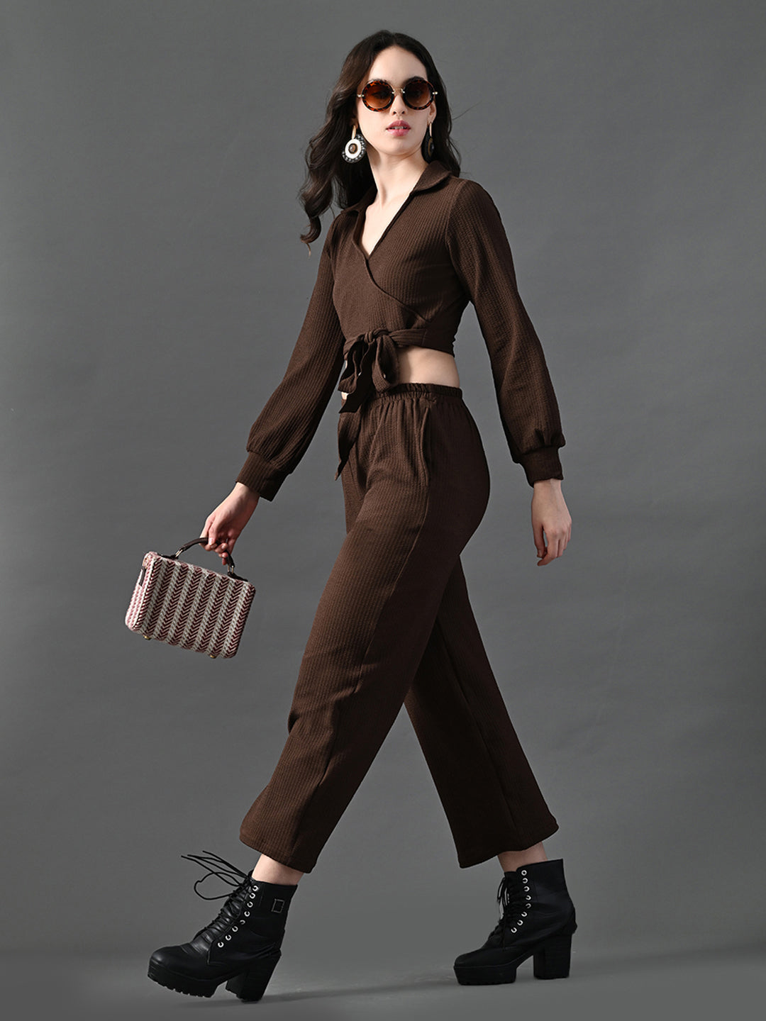 Myshka Women's Coffe Co-Ord Set - Distacart