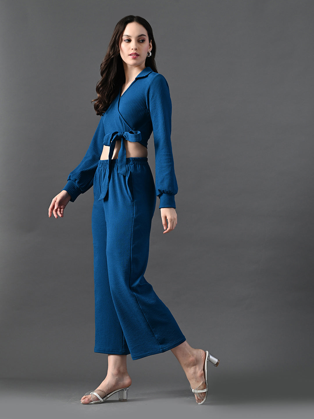 Myshka Women's Blue Co-Ord Set - Distacart