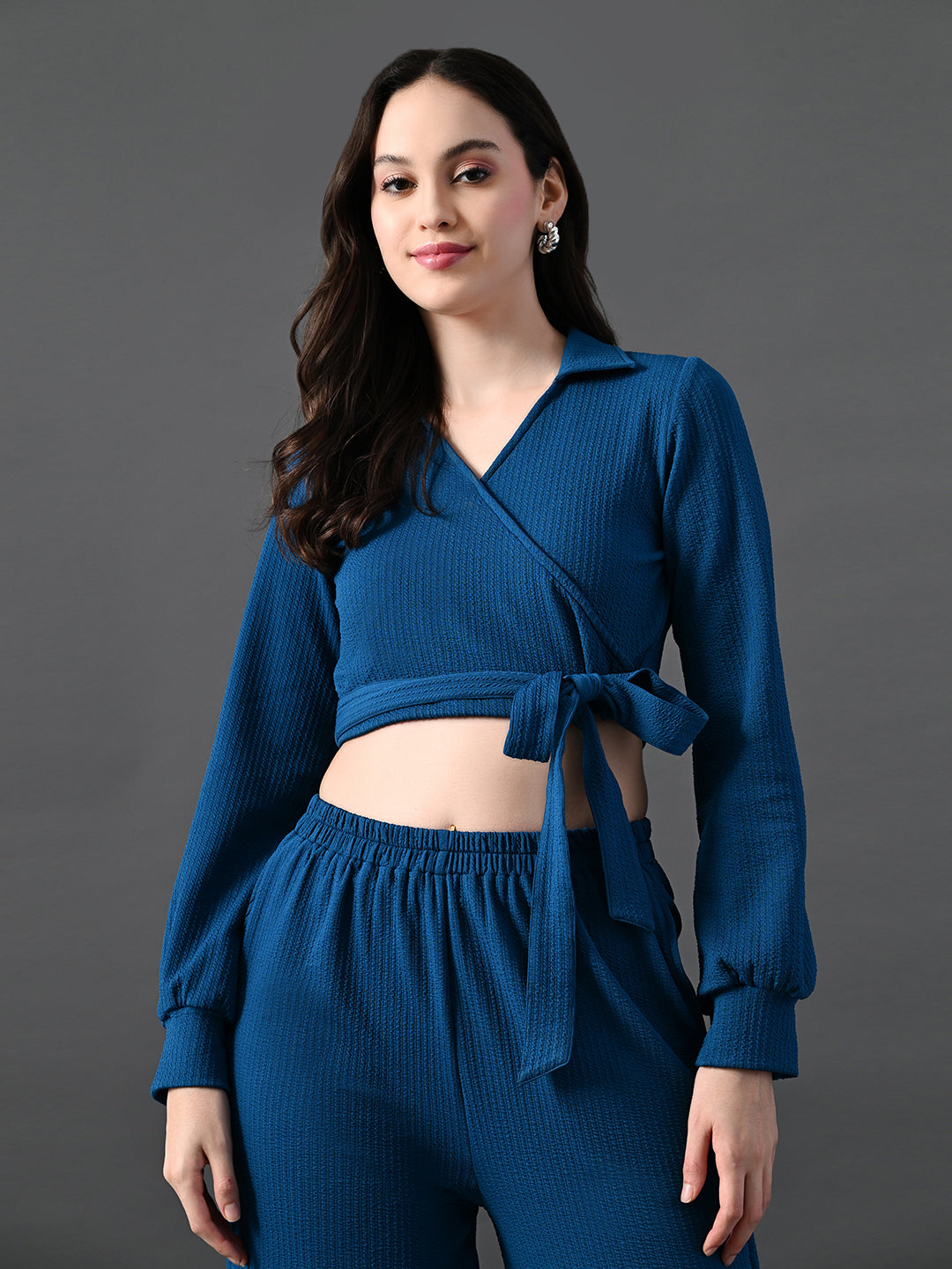 Myshka Women's Blue Co-Ord Set - Distacart