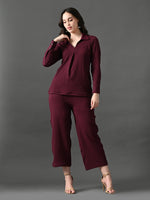 Thumbnail for Myshka Women's Wine Everyday Lounge Set - Distacart