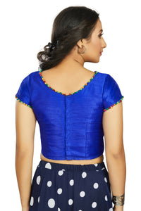 Thumbnail for Aastha Fashion Women's Blue Art Silk Designer Party Wear Readymade Blouse - Distacart
