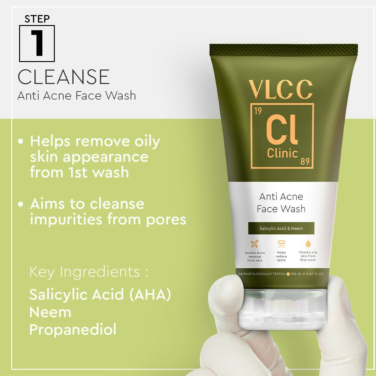 VLCC Clinic Acne Control Regime CSMS (Cleanser, Serum, Moisturizer, Sunscreen) For Acne Care Combo - Distacart