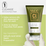 Thumbnail for VLCC Clinic Acne Control Regime CSMS (Cleanser, Serum, Moisturizer, Sunscreen) For Acne Care Combo - Distacart