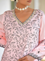 Thumbnail for Vaasva Women's Cotton Solid Candy Embroidered Suit Set - Distacart