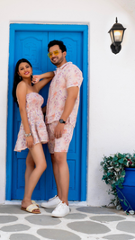 Thumbnail for Noroke Sustainable fabric | 100% Linen Linen Floral Couple Co-ord Set - Distacart