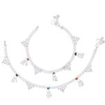 Thumbnail for AanyaCentric Silver Plated Traditional Anklets Payal - Classic and Stylish for Women and Girls - Distacart