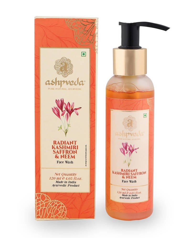 Ashpveda Radiant Kashmiri Saffron and Neem Face Wash - Distacart