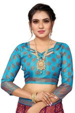 Thumbnail for Vamika Purple Printed Art Silk Saree - Distacart