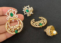 Thumbnail for AD Emeralds Designer Jhumkas for party wear
