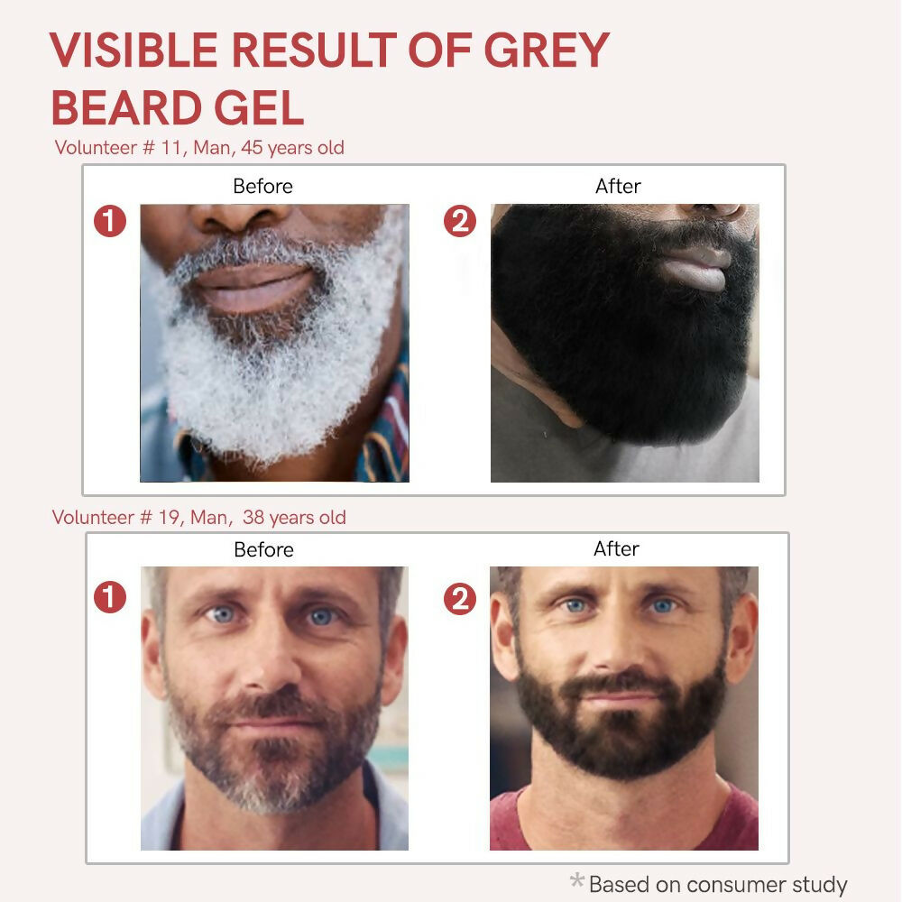 Ivory Natural Grey Beard Gel Restores Dark Shine & Vibrant Of Beard - Distacart
